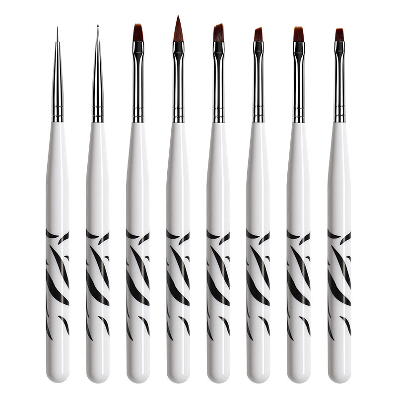 Nail Art Zebra Design - 8 adet zebra baskı tırnak sanat