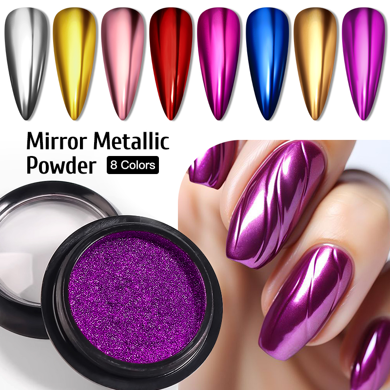 Nail Glitter Chrome - Metalik Altın Gümüş Ayna Tozu Tırnak