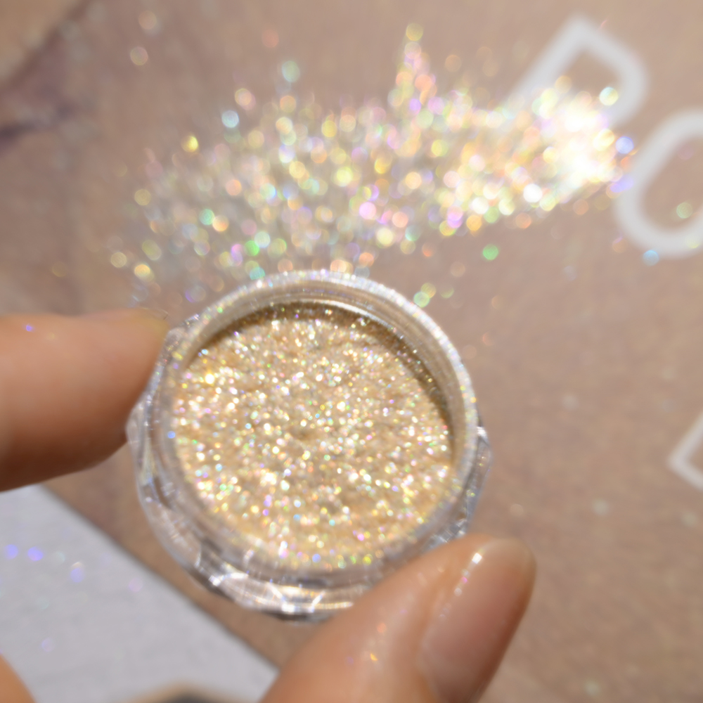 Nail Glitter Chrome - Süper Parlak Altın Opal Tırnak Tozu