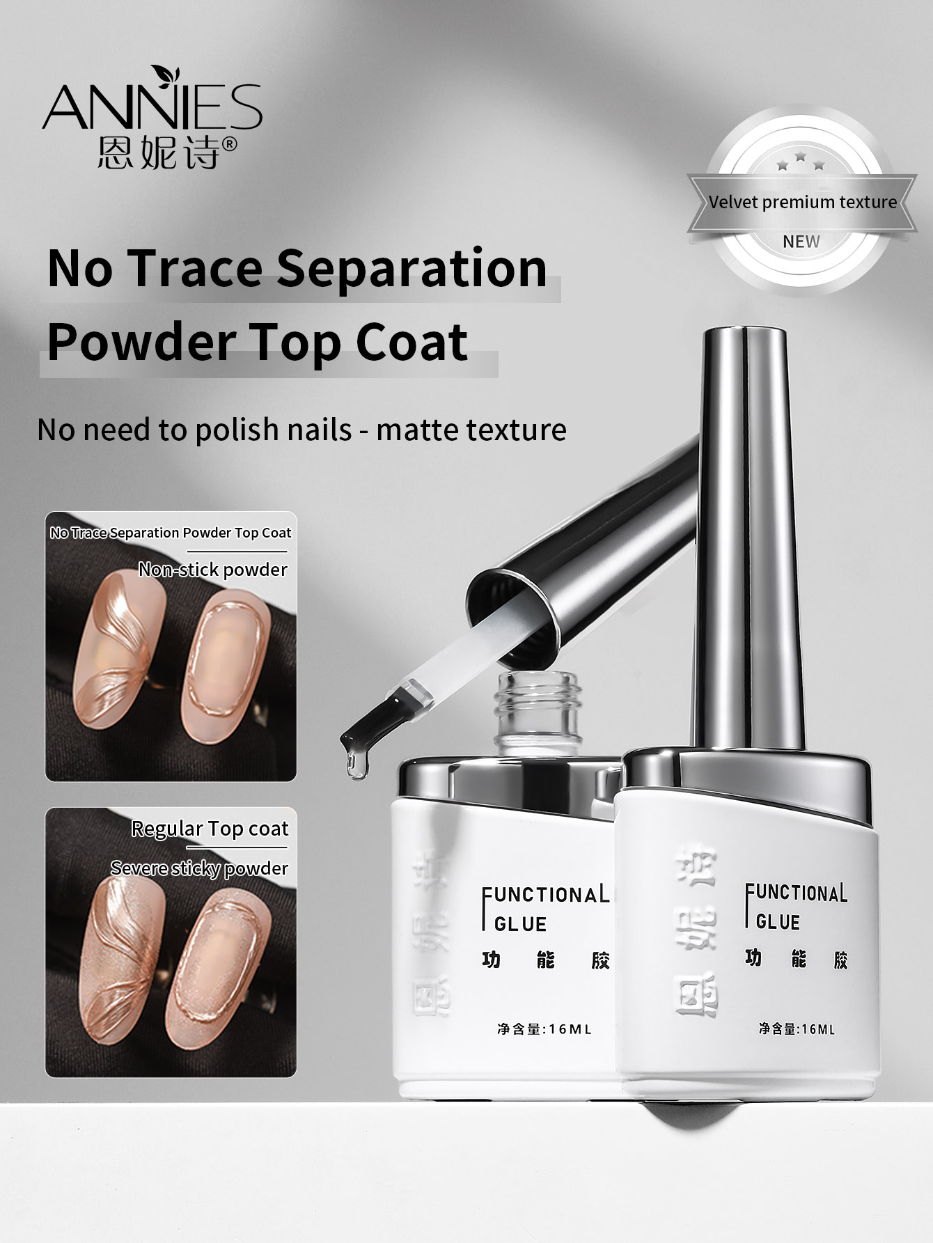 Nail Glitter Chrome - 16ml 2'si 1 Arada Mat Jel