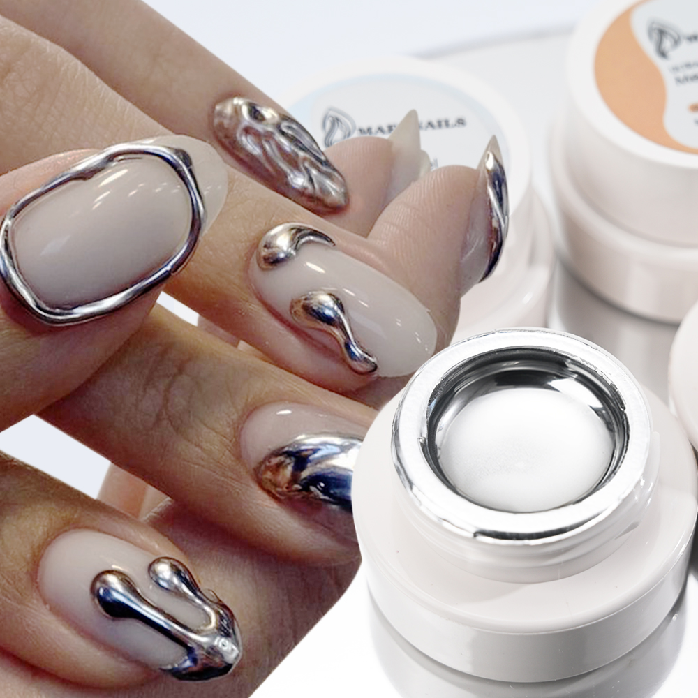 Nail Glitter Chrome - 5ml Gümüş Altın Metalik Jel Oje