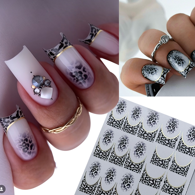 Nail Art Zebra Design - 1 adet yeni kaplan Zebra leopar