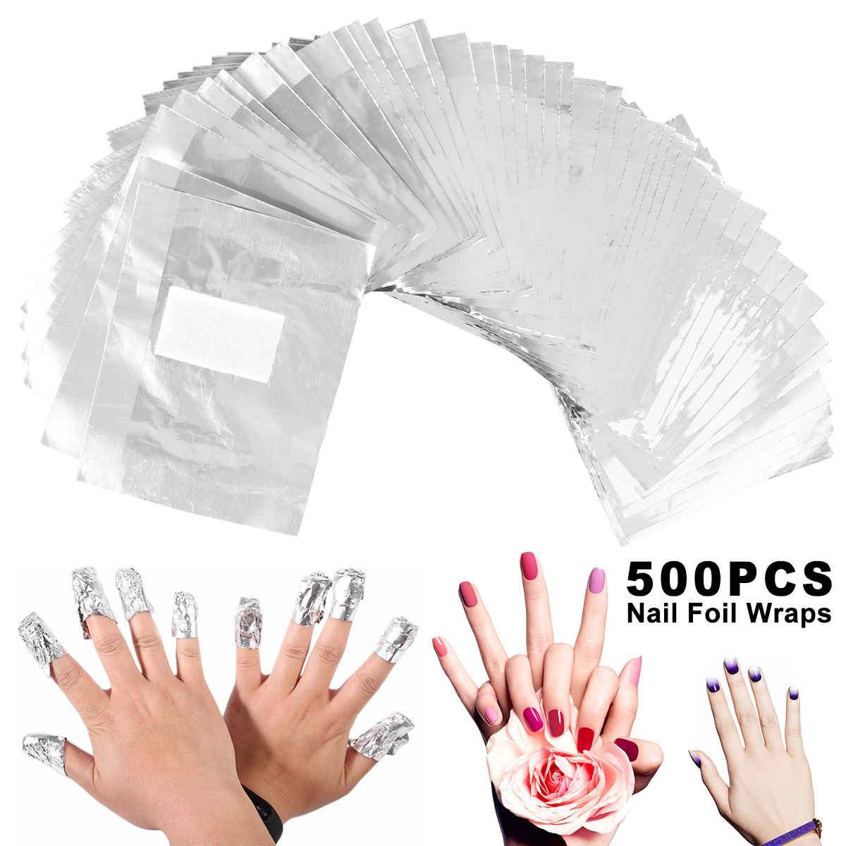 Nail Art Remove - 500/1000 Adet Alüminyum Folyo Jel Tırnak