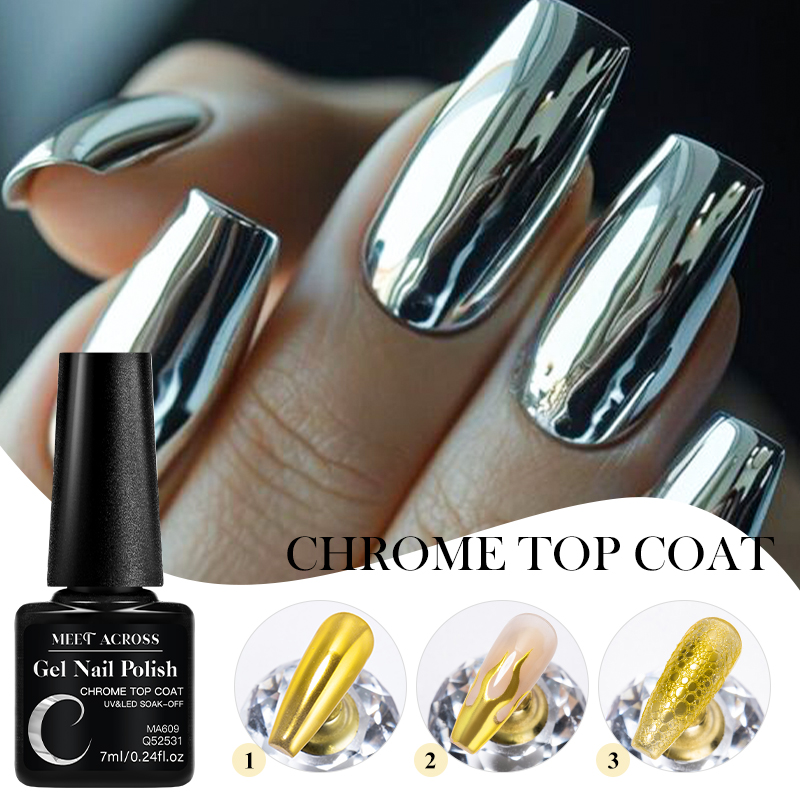Nail Glitter Chrome - 7ML Krom Üst Katman Ayna Metalik