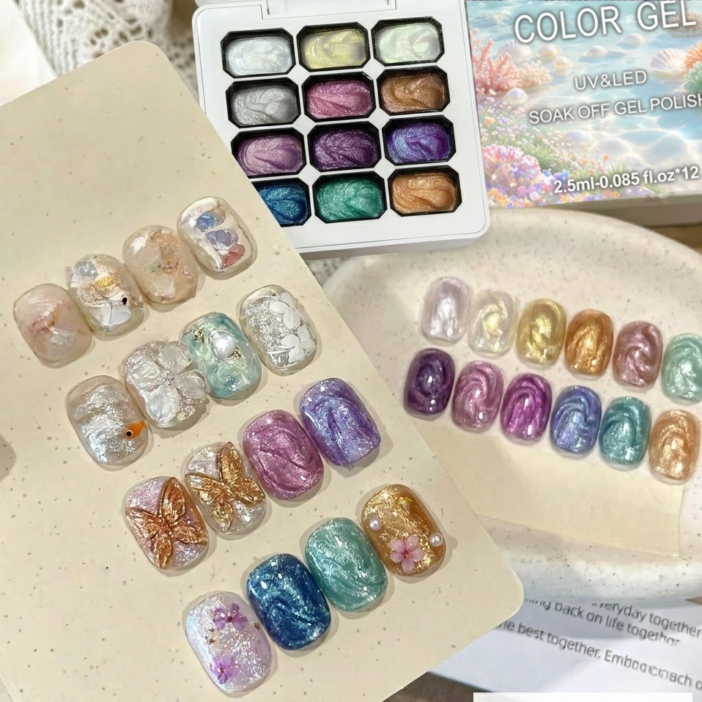 12 Renkli Aurora Katı Tırnak J - Nail Glitter Chrome incelemesi ve fiyatı