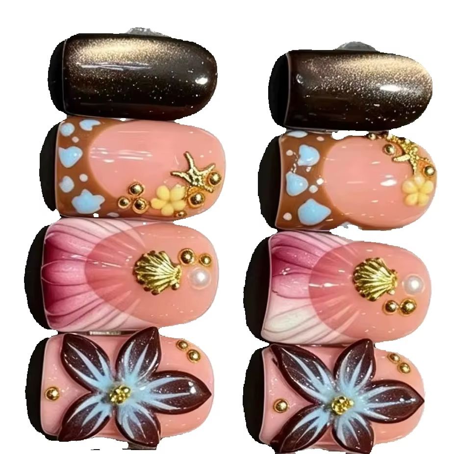 10 adet/takım çıplak pembe deg - Nail Art Pink Cat Eye incelemesi ve fiyatı
