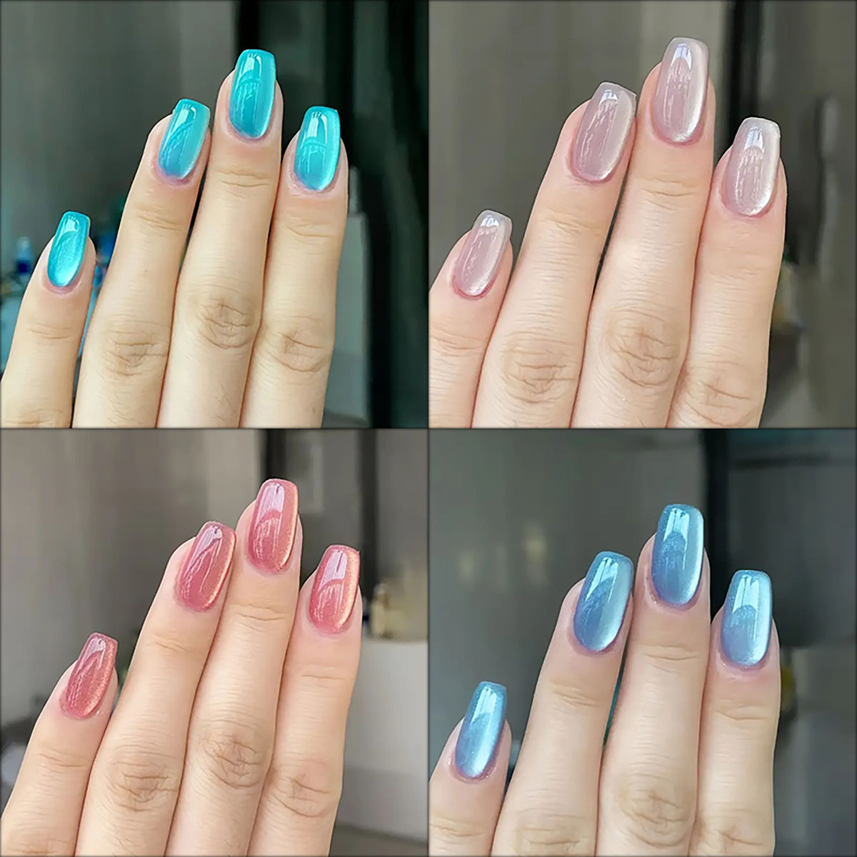 24 adet/30 adet kısa kare bale - Nail Art Pink Cat Eye incelemesi ve fiyatı