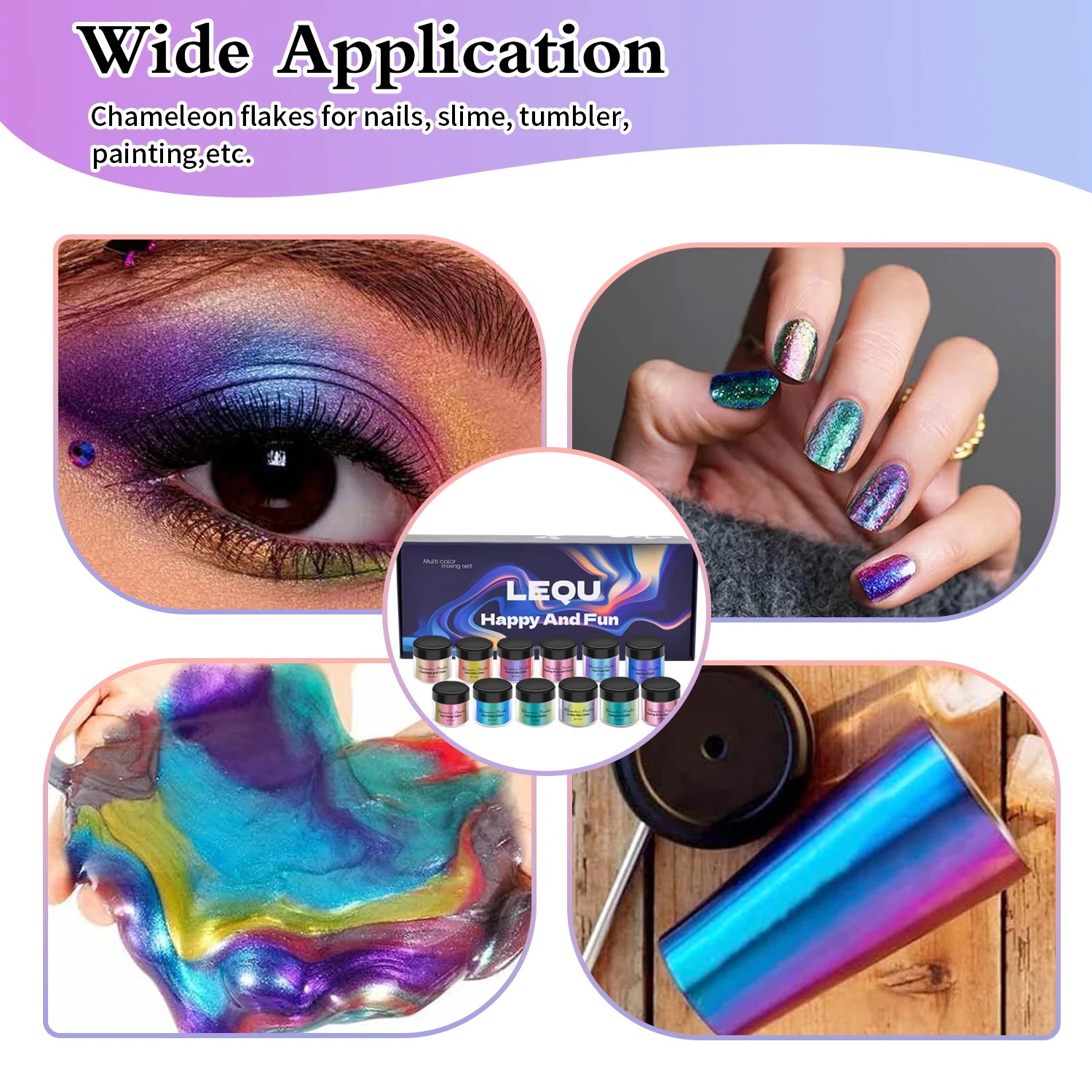 Bir dizi bukalemun pembesi tır - Nail Glitter Chrome incelemesi ve fiyatı