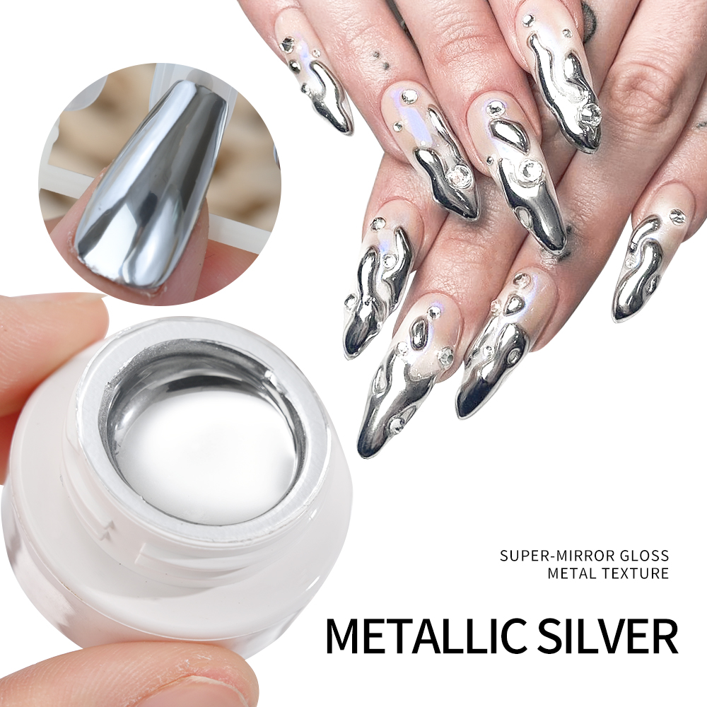 5ml Gümüş Altın Metalik Jel Oj - Nail Glitter Chrome incelemesi ve fiyatı