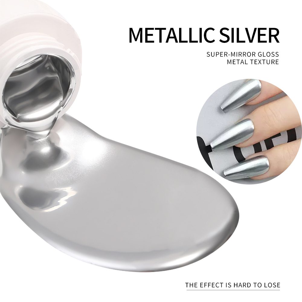 5ml Gümüş Altın Metalik Jel Oj - Nail Glitter Chrome incelemesi ve fiyatı