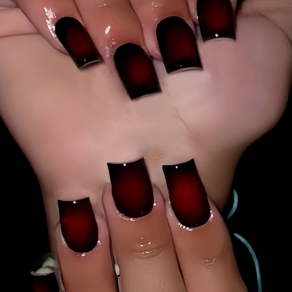 Kadınlar için kısa kare takma  - Nail Art Red incelemesi ve fiyatı