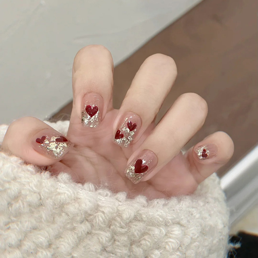 24 adet/set Kadınlar ve kızlar - Nail Art Red incelemesi ve fiyatı