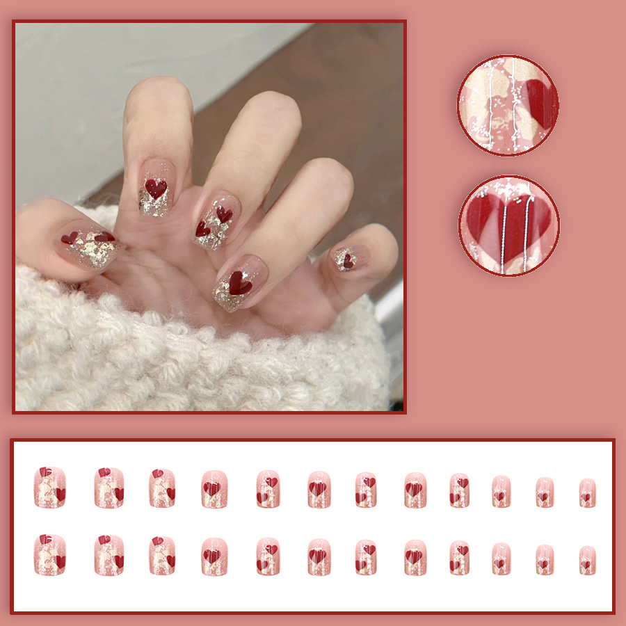 24 adet/set Kadınlar ve kızlar - Nail Art Red incelemesi ve fiyatı
