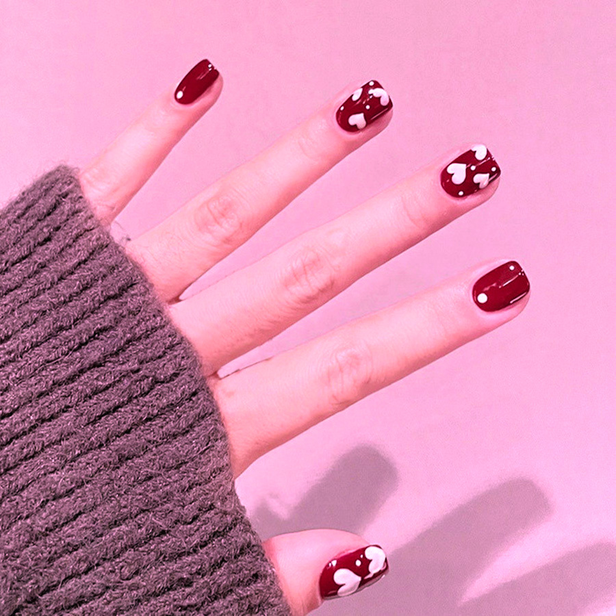 24 adet/set Kadınlar ve kızlar - Nail Art Red incelemesi ve fiyatı