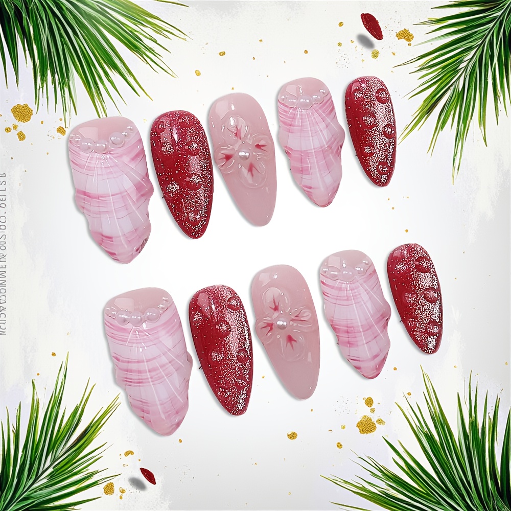 10 adet Orta Boy Badem Şeklind - Nail Art Red incelemesi ve fiyatı