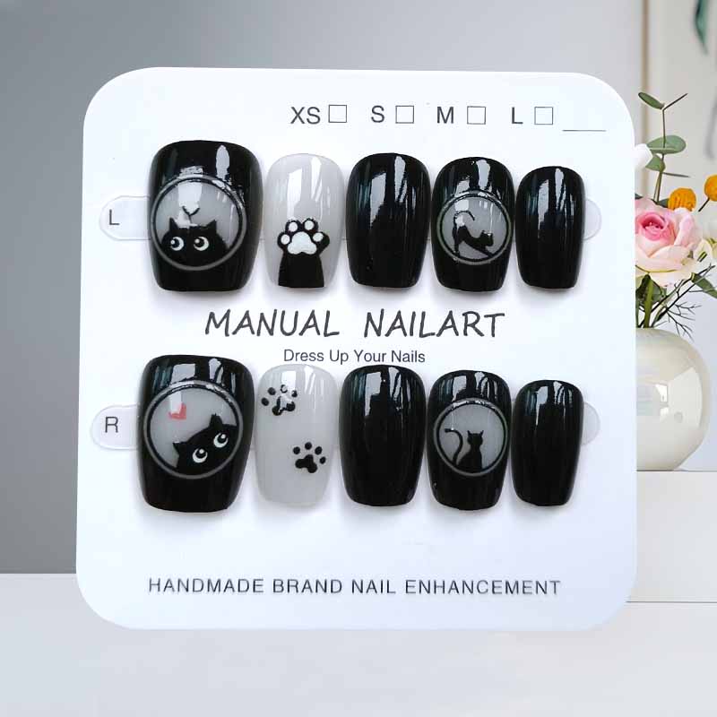 10 Adet Sevimli Karikatür Siya - Nail Art Pink Cat Eye incelemesi ve fiyatı