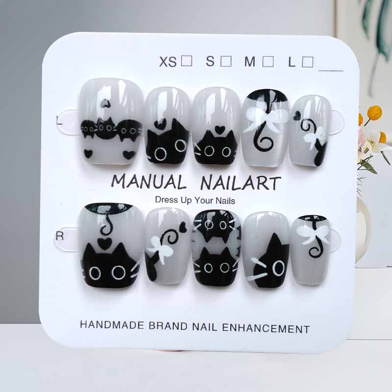 10 Adet Sevimli Karikatür Siya - Nail Art Pink Cat Eye incelemesi ve fiyatı