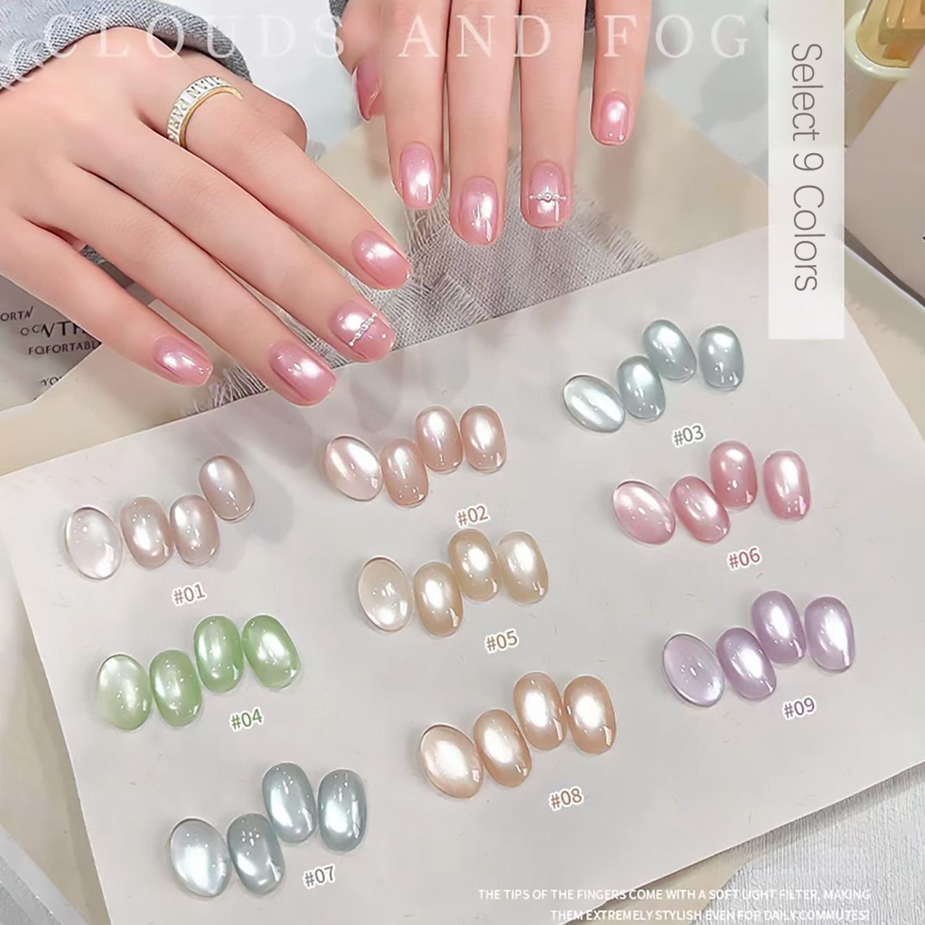 SHAKA 1 adet Şeffaf Bulutlu Be - Nail Art Pink Cat Eye incelemesi ve fiyatı