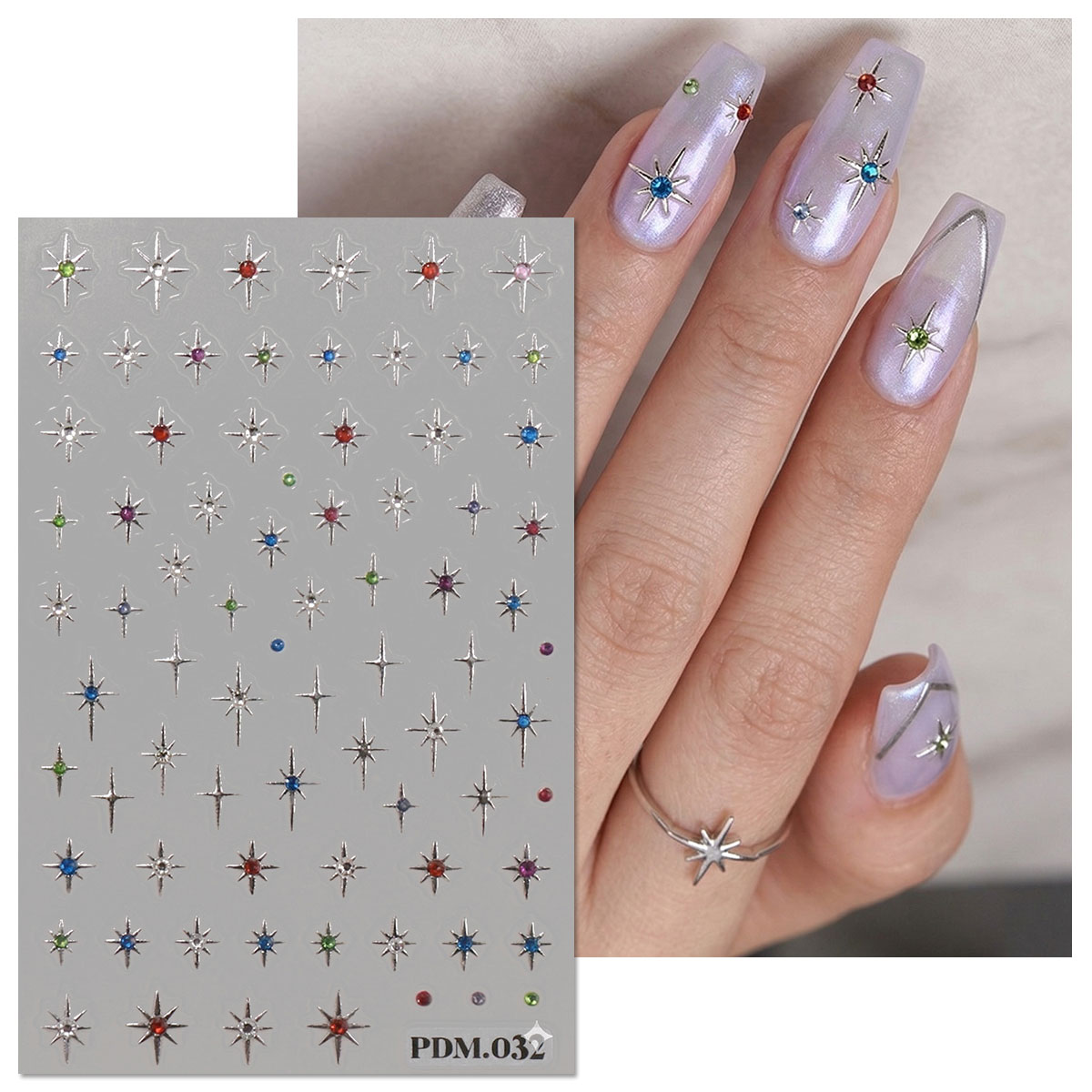 Altın Gümüş Yıldız Desenli Tır - Nail Art Ramadan incelemesi ve fiyatı